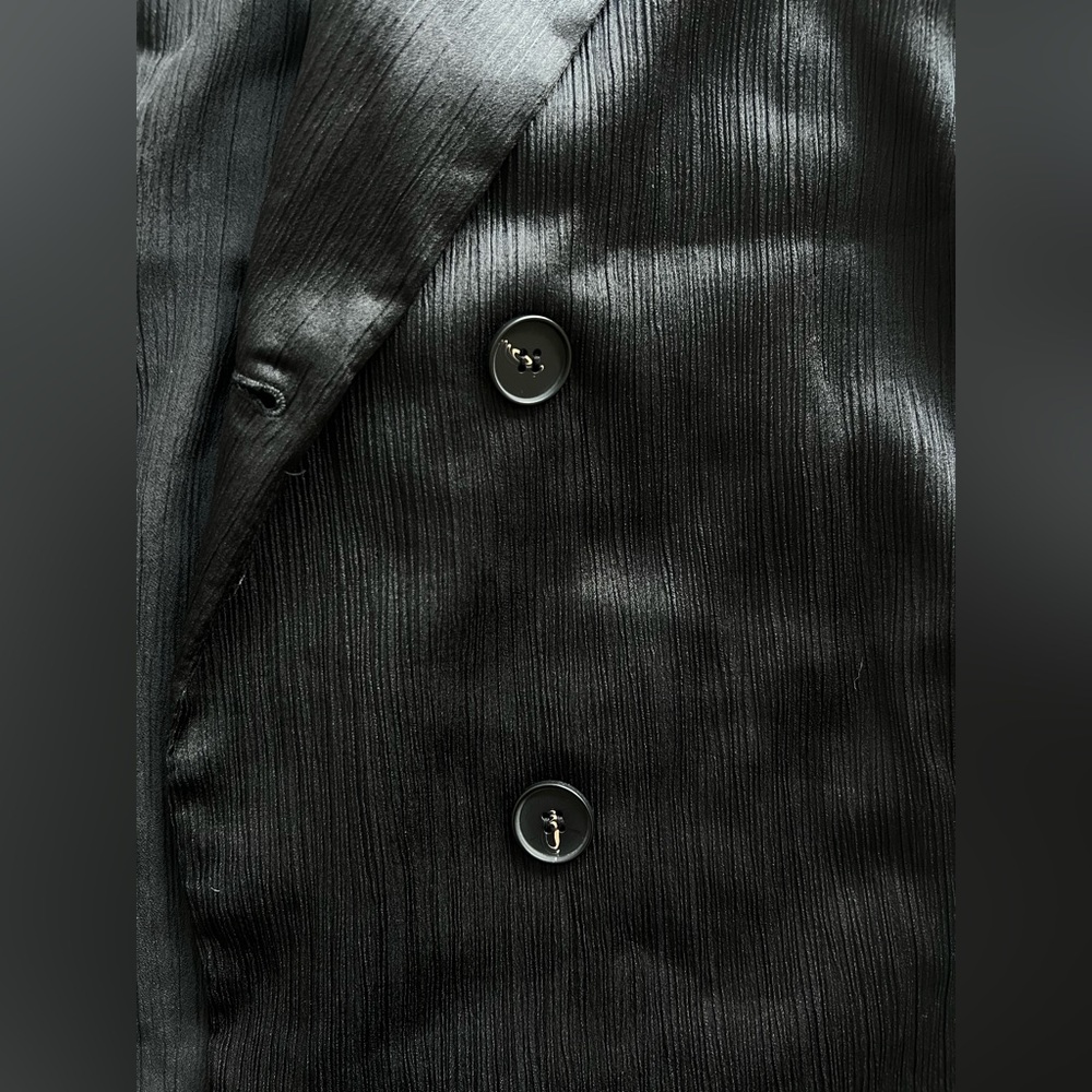 NWT Zara Black Textured Wrinkle look Blazer - Picture 7 of 8